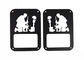 Stahlschlusssignal-Auto-Chrome-Scheinwerfer-Einfassungen für Jeep Wrangler 2007 - 2017 JK, Ingenieur-Art/Iron Man-Art fournisseur