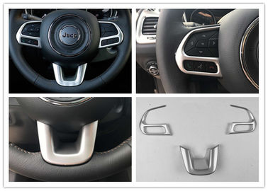 Ein guter Preis. Kunststoff ABS Auto Innenraum Trim Teile Lenkrad Verzierungen Chrome für Jeep Compass 2017 Online