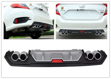 Ein guter Preis. HONDA New Civic 2016 Auto Body Kits, Sport Stil Hinterbumper Diffuser mit Schalldämpfer Tipps Online